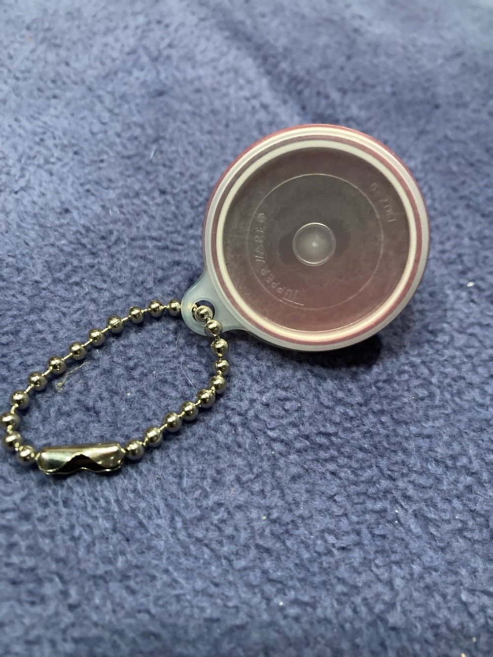 Vintage Tupperware Tiny Bowl with Lid Keychain